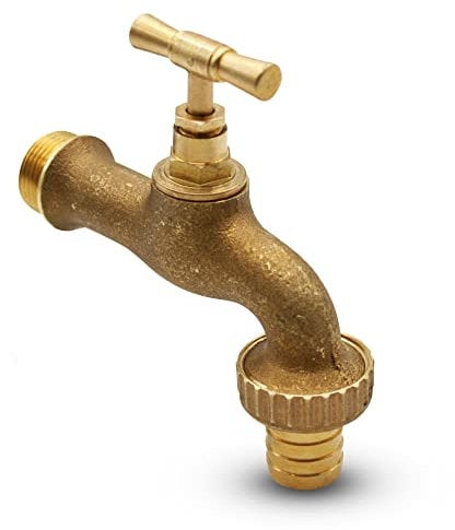 DOJA Barcelona | Messing-Gartenhahn mit Schlauchanschluss für den Außenbereich | 3/4 X 1, für Gartenwerkzeuge, Gartenmauer, Wassertank, automatischer Wasserzeitschalter, Wasserfilter
