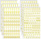 BLMHTWO 6 Blatt Buchstaben Aufkleber Gold, Selbstklebende Buchstaben Gold Glitter Aufkleber Buchstaben Gold Alphabet Zahlenaufkleber für Hochzeiten Geschenkverpackungen Partys Einladungen Grußkarten