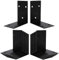 16Pcs Raised Garden Bed Corner Brackets, 4Inch Stainless Steel Shelf Bracket, Black Large Angle Brackets, L Corner Brace, Heavy Duty L Brackets 90° Metal Bracket for Wooden Furniture Timber