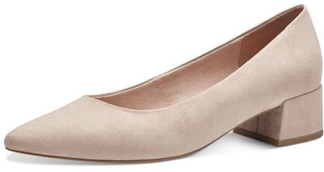MARCO TOZZI Damen Pumps mit Blockabsatz Vegan, Beige (Powder), 38 EU