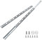 Cjueiom 10 Pack 14 Inch / 342mm Drawer Slides Runners, Silver Ball Bearing Drawer Slides Rail Metal Two Way Slide Track Rail, 17mm Wide Keyboard Tray Runners for Grooved Drawers Cabinet Cupboard