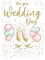 Piccadilly Greetings Große Hochzeitskarte, Herzen, Champagner, A4, 30,5 x 22,9 cm