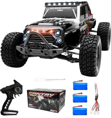 JIANFA SCY16103 Pro Bürstenlos RC Auto 1/16 Ferngesteuertes Auto Hohe Geschwindigkeit Max 70KM/H 4WD RC LKW 4 Kanal-Fernbedienung mit 3 Stück aufgerüstetem 1500mAh Akku