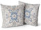 Snylcce Boho Floral Wurf Kissenbezüge Set von 2 bunten böhmischen Blumen dekorative Kissen Kissenbezug für Schlafzimmer Sofa Home Decor, 50x50 cm, Samt, kurzer Plüsch (Cerulean)