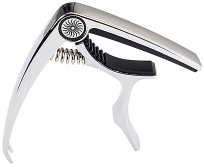 HEMOTON Clip-stimmgerät für Gitarre und Akustikgitarre mit Trigger-capo-clip Kompatibel Gitarre Ukulele Banjo Mandoline Schwarz