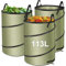 IWTTWY 3x 113L Pop Up Gartensäcke, Selbstaufstellend Gartenabfallsack Extra Stabil, Laubsack Robust & Faltbar, Premium Gartensack Oxford, Gartensäcke Grünabfall für Gras Laub Hecke