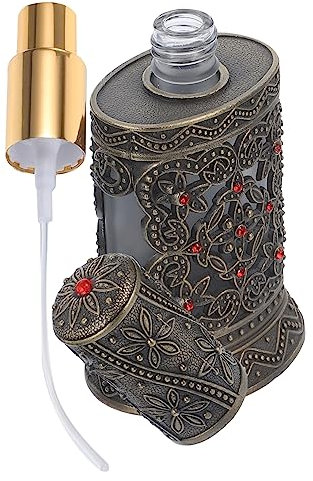 CRILSTYLEO Botella De Perfume Vintage Recargable Atomizador Diseño Elegante y Multifuncional Para Aceites Esenciales y Para Amigos y