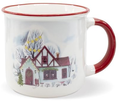 Isabelle Rose Tazza natalizia vintage Mug con manico Decoro di Natale in ceramica 6942