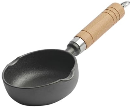Cookie Skillet Cast Iron - meni Black Cast Iron Skillet, Non-Stick Deepened Pan | Perfect for Cookies, Eggs, and More, Durable Cooking Skillet with Wood Handle for Oven, Stove, Grill Use
