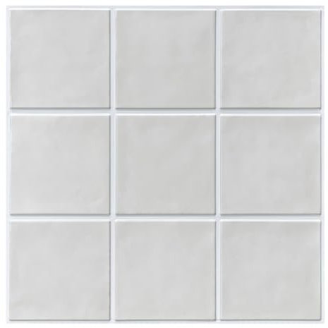 Commomy Piastrelle Adesive Cucina Bagno, 10 Pezzi, 30 x 30 cm, Matt MistGray Adesivi Piastrelle Cucina, PVC Pannelli Decorativi 3d per Parete Paraschizzi Cucina Mattonelle Adesive Bagno