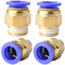 Lot de 4 raccords rapides à filetage extérieur droit Push to Connect Fittings - 12 mm - 3/8''PT