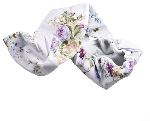 Larger Cotton Ironing Board Covers with Elastic Edges Designed to Fit Standard Sizes Up to 147x48cm Efficiently (Rose Flower)