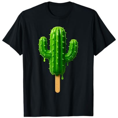 Eis am Stiel Kaktus Eis Dessert Strand Sommer Süßzahn T-Shirt