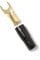 Tofficu 10 Pairs Gold Plated Crimp Fork Connectors Terminals with Red Black Boots for Speaker Wire Electrical Crimp Connectors Barrier Spade Adapters
