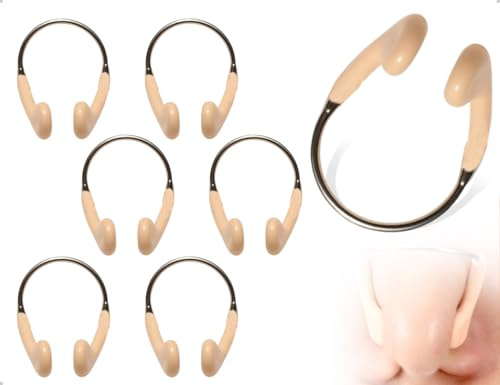 AOYEGIC Lot De 6 Pinces Nasales De Natation en Silicone, RéGlables pour Enfants Et Adultes, IdéAles pour L'EntraîNement, Les CompéTitions Et Les Spectacles