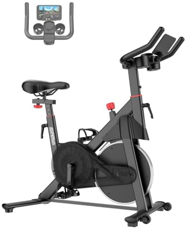 Superun Bicicleta de Interior equipada con APP Exclusiva, 32 Niveles de Resistencia, Bicicleta de Ejercicio, Capacidad Máxima de Carga de 136 kg, uso en Gimnasio en Casa