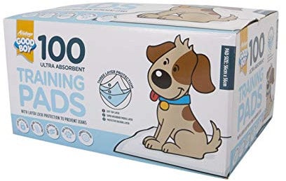 Good Boy Ultra Absorbent Dog Training Pads, white,Medium