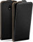 moex Flip Case für Samsung Galaxy J3 (2017) Hülle klappbar, 360 Grad Rundum Komplett-Schutz, Klapphülle aus Vegan Leder, Handytasche mit vertikaler Klappe, magnetisch - Schwarz