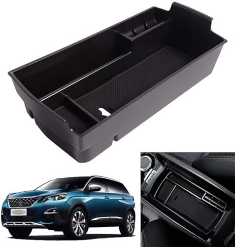 Bracciolo Scatola Portaoggetti Console Central Storage box secondario Per 5008 3008 GT 2016-2024/ C5 aircross 2016-2024 / DS7 Crossback 2017-2024