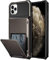 Coolden for iPhone 11 Pro Max Case Wallet 4 Card Pocket Protective Shockproof Heavy Duty Hard Back Card Holder Phone Case Cover for iPhone 11 Pro Max (Gun Metal)