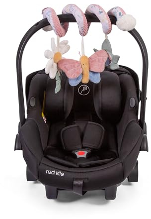Red Kite Spiraloo Twisty Activity Toy with Baby Safe Mirror & Teether - Rose & Ivy