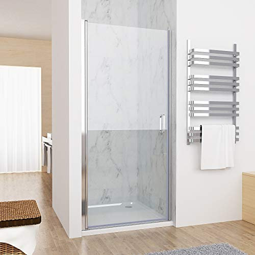 MIQU Nischentür Duschabtrennung Schwingtür Duschwand Dusche mit Nano Glas 75 x 185 cm