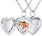 FaithHeart Silber Herz Medaillon Anhänger Foto Amulett Halskette Personalisierte Damen Anhänger mit Photo Text Gravur