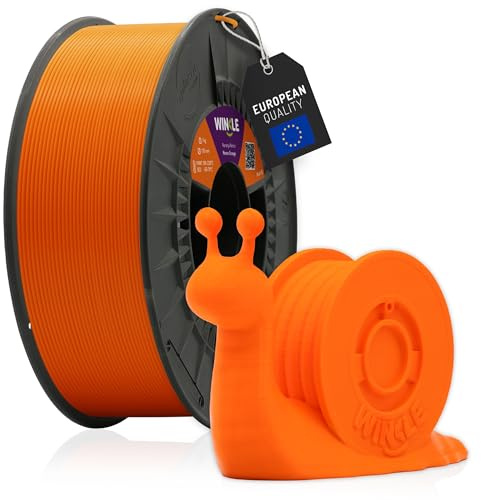 WINKLE PLA HD Filament 1.75mm Nemo Orange, 1kg Spule, 3D Drucker Filament Kompatibel mit FDM Druckern, 3D-Druckmaterialien, Maßgenauigkeit +/- 0.05mm, Bioabbaubar Leicht zu Bedrucken