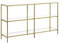 VASAGLE Konsolentisch, Regal, 3 Ablagen aus Hartglas, Flurtisch, 30 x 130 x 73 cm, Metallrahmen, modern, für Flur, Wohnzimmer, Schlafzimmer, goldfarben-transparent LGT024A01