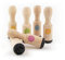 TRENDHAUS 610256 Lehrerstempel Set (6-teilig), 6 Stempel aus Holz, 2 cm x 2 cm x 7cm