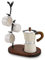 Ouseen Tassenregal, Tassenhalter, Tassenbaum für Theke, Kaffeetassen- & Teetassenaufbewahrungsregal für Arbeitsplatte, Kaffeebar-Zubehör & Küchenorganisator (Schwarz, 4 Haken Upgrades)