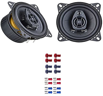Ground Zero Auto Lautsprecher Boxen GZIF 4.0 200 Watt 10 cm 2 Wege Koax passend für FIAT Punto 2 188 1999-2007 Türen hinten