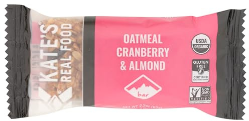 KATES REAL FOOD Organic Oatmeal Cranberry & Almond Bar, 2.2 OZ