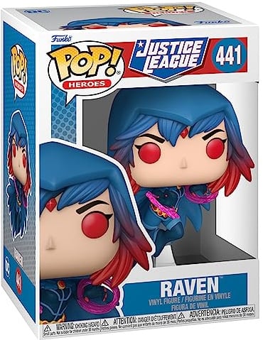 POP Funko Heroes: DC Comics - Raven - Amazon Exclusive | Offizielles Superheroes Merch - Vinyl Sammelfigur als Regal Deko - Geschenkidee zum Geburtstag für Fans und Sammler