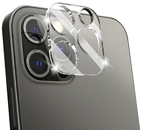 N NEWTOP Camera GLASS Compatibile con Apple iPhone 12 Pro, FILM 1.9mm 9H 2.5D Vetro Temperato Trasparente Protezione Copertura Fotocamera Posteriore Lens Film Lenti Anti Urto Graffio (1)