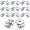 SULIUDAJI 20 Stück / 10 Paar Ohrstecker Verschluss 925 Sterling Silver Earring Stopper Butterfly Clasp Ear Stopper Sterling Silver