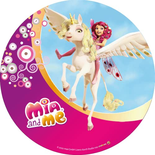 Tortenbild Mia and Me Mia fliegt auf Onchao 16-38 cm Rund (18 cm)