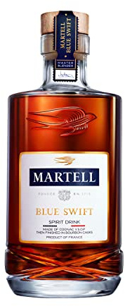 Martell Blue Swift Cognac, 40% ABV, 70cl | Finished in Bourbon Barrels, Notes of Banana, Pear, Vanilla, Coconut & Spices, Enjoy Neat or in Cocktails