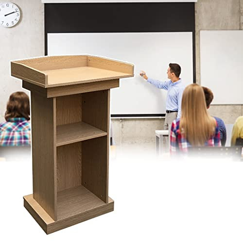 CMYUN Rednerpult Stehpult Retro Holz Rednerpult Podien, Büro Kirche Hochzeit Klassenzimmer Stehpodium Steht, College Schule Rednerpult Tische, für Verkaufszentrum Restaurant