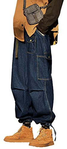 Herrenmode Plus Size Loose Jeans Street Hose mit weitem Bein Herren Hose Herren Hose Herren Hosen Modern Herren Hose Stretch Herren Hosen Mit Gummizug