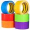 LLPT Gewebeband | Panzertape | 6 Premium Sortierte Farbpakete | 50mm x 14m | Matt und Reflexionsfrei | Gewebeklebeband in Blau Lila Gelb Grün Orange Rot (DT506)