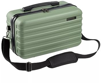 Cabin Max ABS Hard Shell Cabin Case with Shoulder Strap Under Seat, 20L | 40x20x25cm, 20L Hard Shell Vanity Beauty Case, Adjustable Shoulder Strap, Trolley Sleeve, Zipped Mesh Pockets, Fits Ryanair