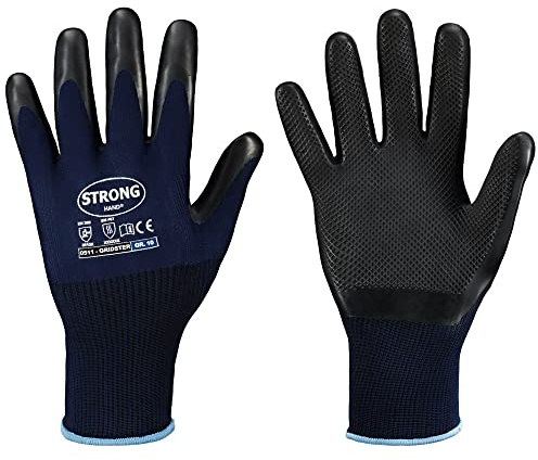 Stronghand HandschuhMan. Griphandschuhe Arbeitshandschuhe mit Waffelmuster, Latexhandschuhe Gr. 9-11 (Größe 10 (XL))