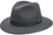 Borsalino Mütze aus Wolle Piemont Bogart Damen/Herren – Made in Italy aus Filz mit Ripsband, Ripsband für Herbst/Winter, dunkelgrau, 61 cm