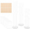 150 Stück Kerzendocht Set,kerzendochte für Kerzen 5/10/15cm,Kerzen Cotton Candle Wick,Rauchfrei Kerzendocht,Kerzendochte mit Dochthalter aus Holz,Kerzen Docht für Die Kerzenherstellung Candle DIY