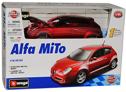 Generisch Alfa Romeo Mito Rot Metallic Kit Bausatz 1/24 Bburago Burago Modellauto Modell Auto