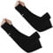 CODIRATO 2 Paar Sport Armlinge Unisex Armstulpen Atmungsaktiv Arm Kühler Anti-UV Schutz Kühlung Arm Sleeves Halbfinger Sonnenschutz Armlinge Ärmel Armstulpen für Radfahren, Angeln, Basketball, Schwarz