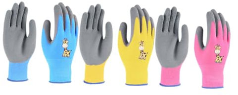 SEWOART 3 Pares Guantes Trabajo Para Niños Guantes Al Aire Guantes Jardín Al Aire Guantes Para Hornear Industriales Guantes Anticortes Trabaja Emulsión Antideslizante