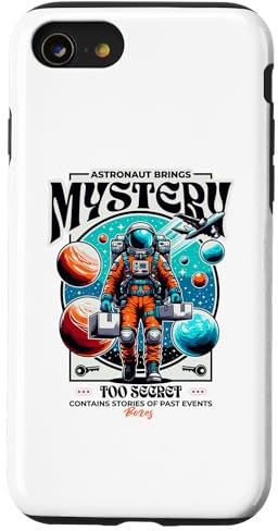 Hülle für iPhone SE (2020) / 7 / 8 Astronaut Brings Mystery Too Secret in Boxes (Planeten, Weltraum