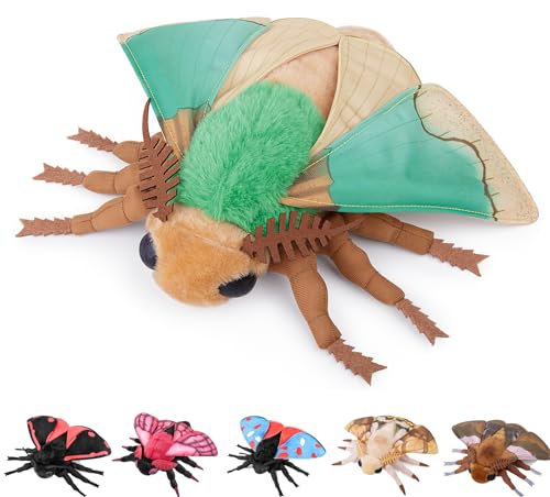Lilizzhoumax Simulation Grünes Plüsch 10,62 Zoll Weiches Realistisches Spielzeug für Insektenliebhabende Kinder Jungen und Mädchen Geschenke Wohnkultur